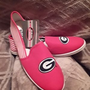 Georgia Bulldogs slip on shoes. Flats.